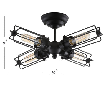 Chase 20" Metal LED Flush Mount - JONATHAN Y